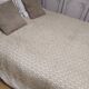 Crochet bedspread in string color
