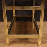 Design coffee table in gilded metal from the 80s