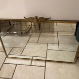 Rectangular brass mirror