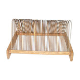 Porte-vinyles Range-disques en bois clair vintage 1950/60 Jukebox Tournedisque