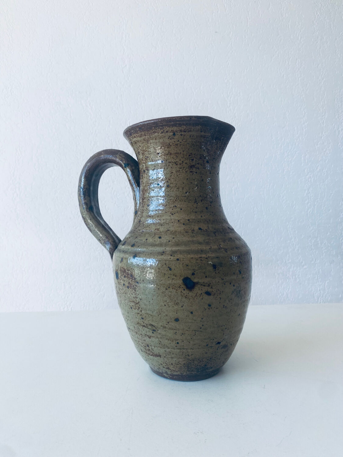 Large vintage pitcher in pyrite stoneware