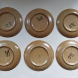 6 Grès Village CNP dessert plates