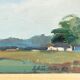 Original Swedish Oil on Canvas – “Landscape with Farms” by Schörström
