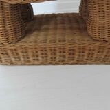 Side table elephant rattan or piece of sofa 60s 70s