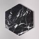 Plat hexagonal en marbre noir