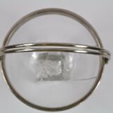 Vintage crystal ice bucket and Silver plated handle