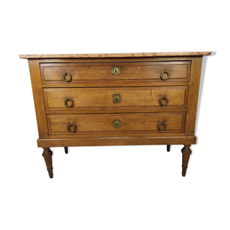 Louis XVI oak style chest of drawers