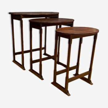 Set of three Art Nouveau tables , 1930s .