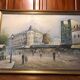 Oil on canvas caroline burnett paris moulin rouge + gilded wooden frame