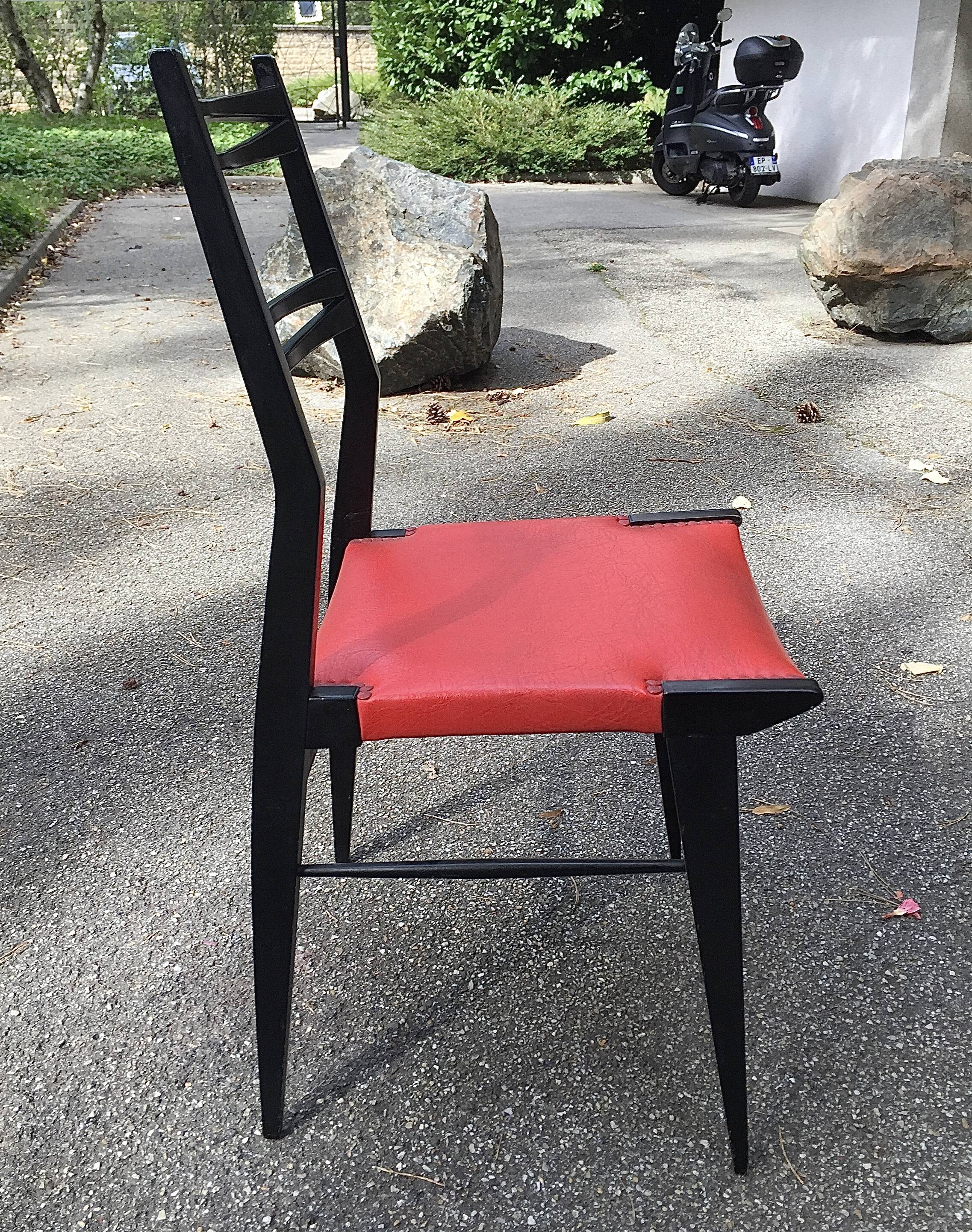 6 Alfred Hendrickx chairs circa 50s