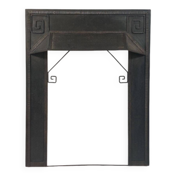 Hand-forged spiral decorative fire surround.