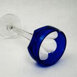 Set of 6 coloured double crystal liqueur glasses – Saint-Louis – Bristol model – H. 13 cm