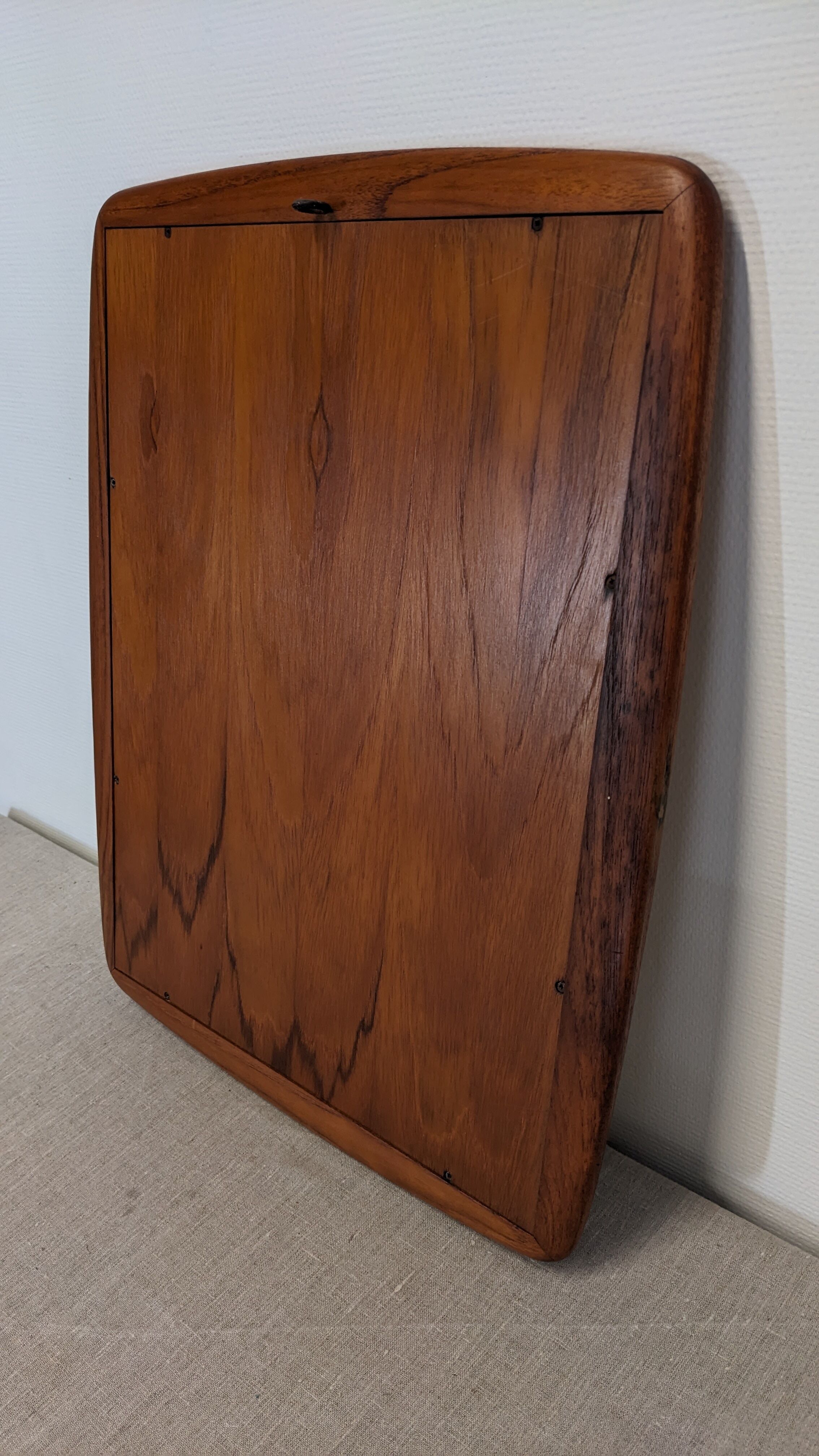 Scandinavian mirror in solid teak, Denmark circa 1970.