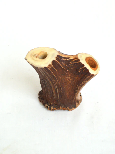 Deer horn vase