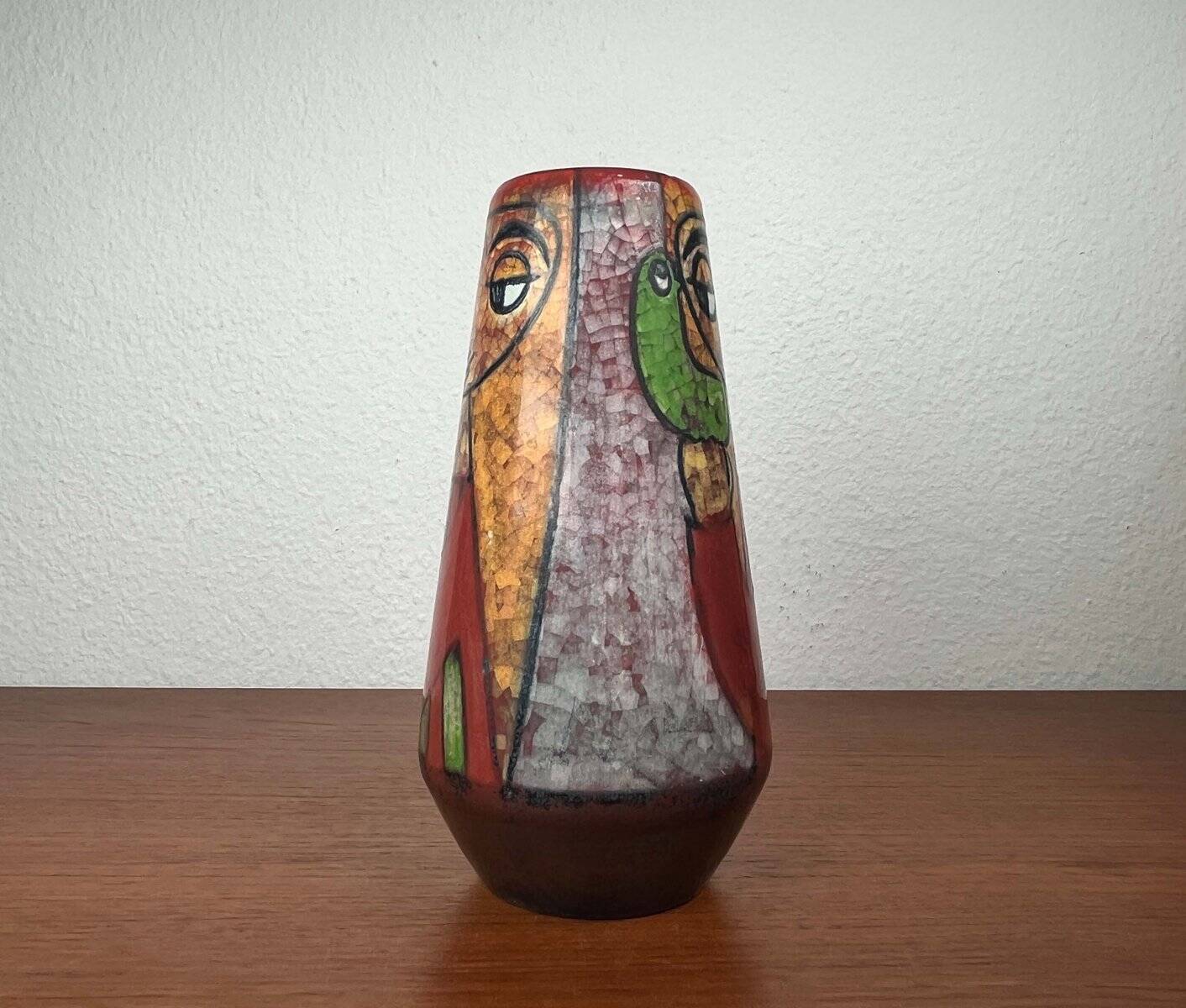 Danish studio pottery vase from the mid-century by Marianne Starck for Michael Andersen, 1960s.