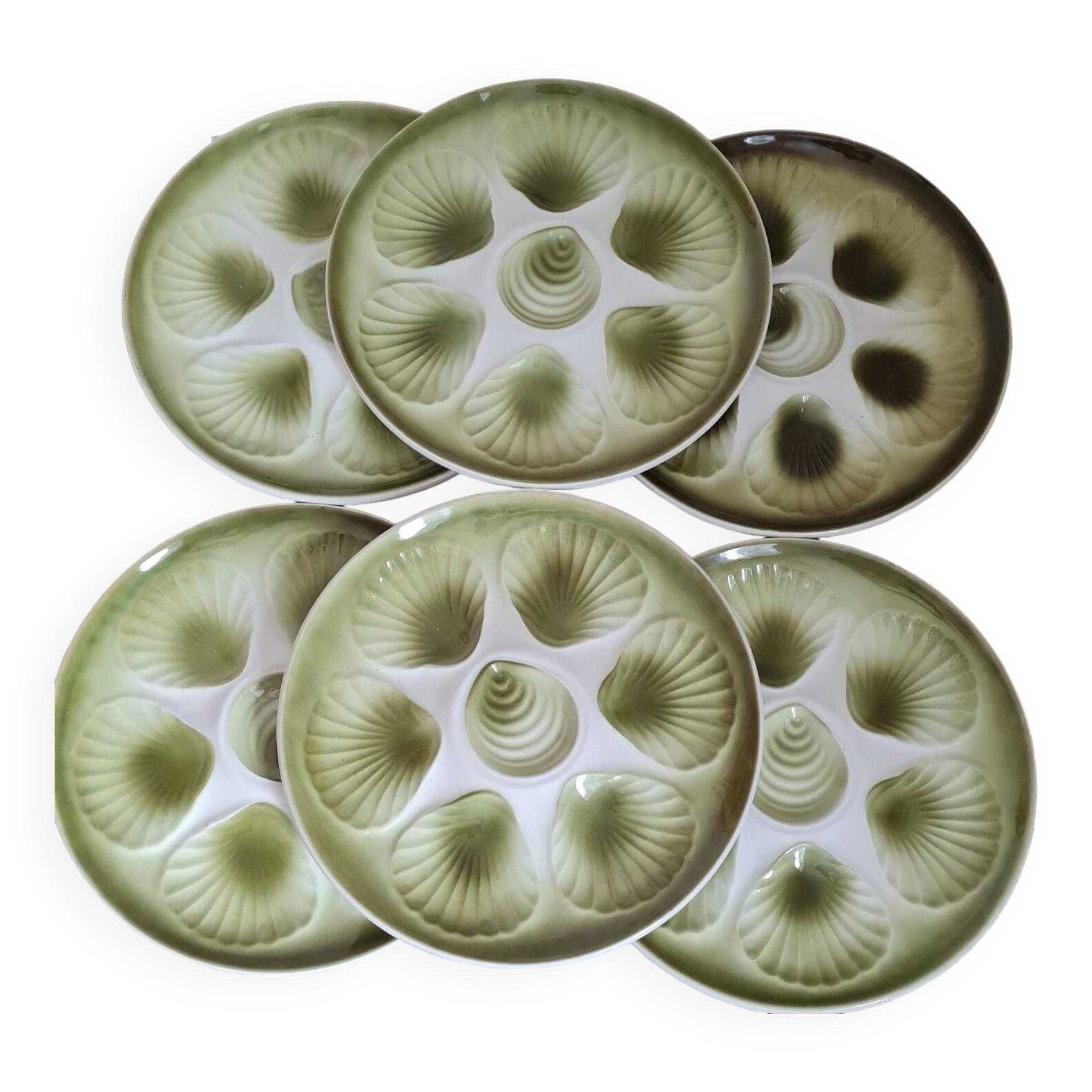 6 oyster plates 60'