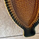 Plat poisson barbotine Sarreguemines 1970
