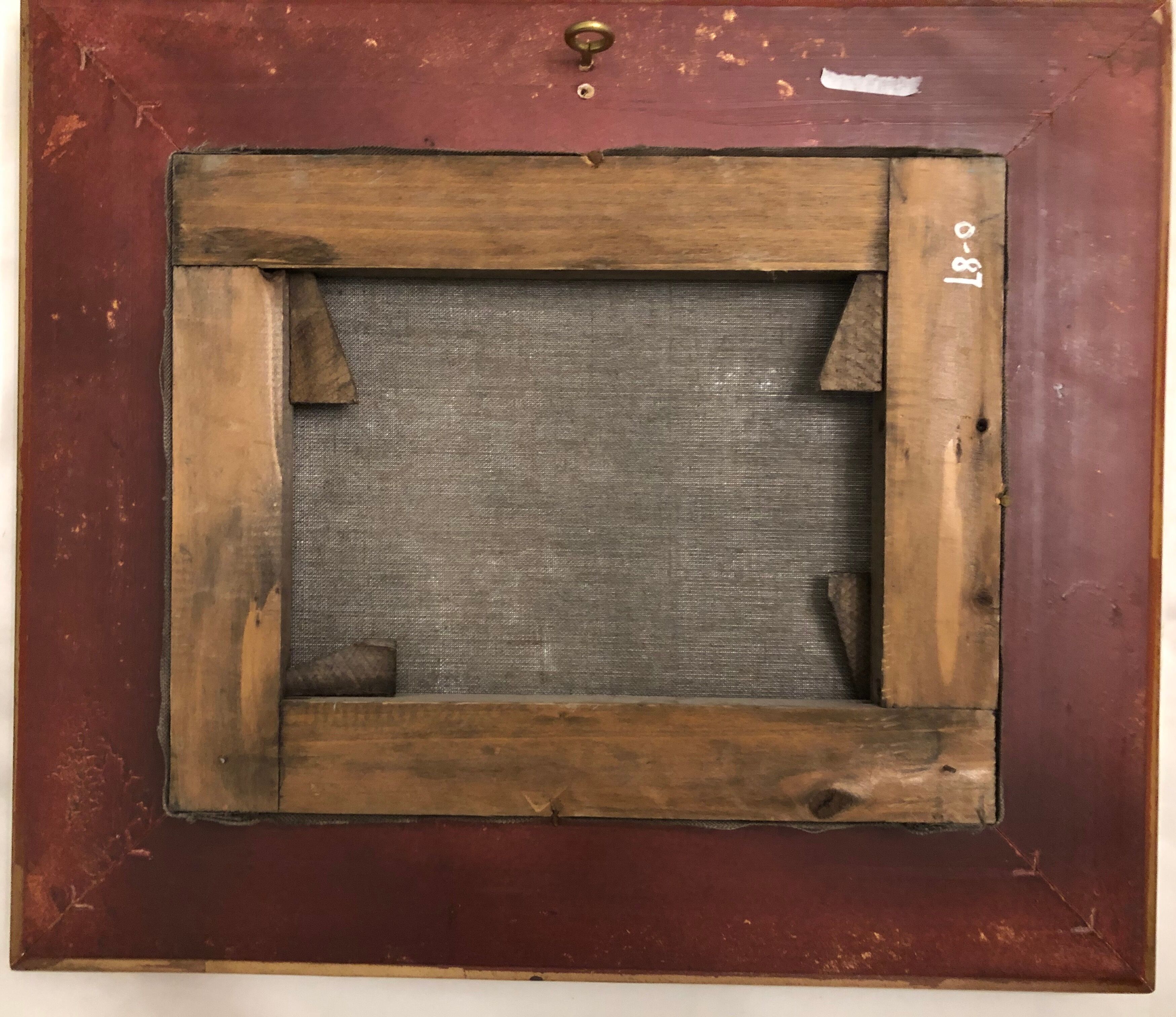 Oil on orientalist canvas camel market scene