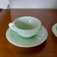 Tasses à café en jadeite art déco