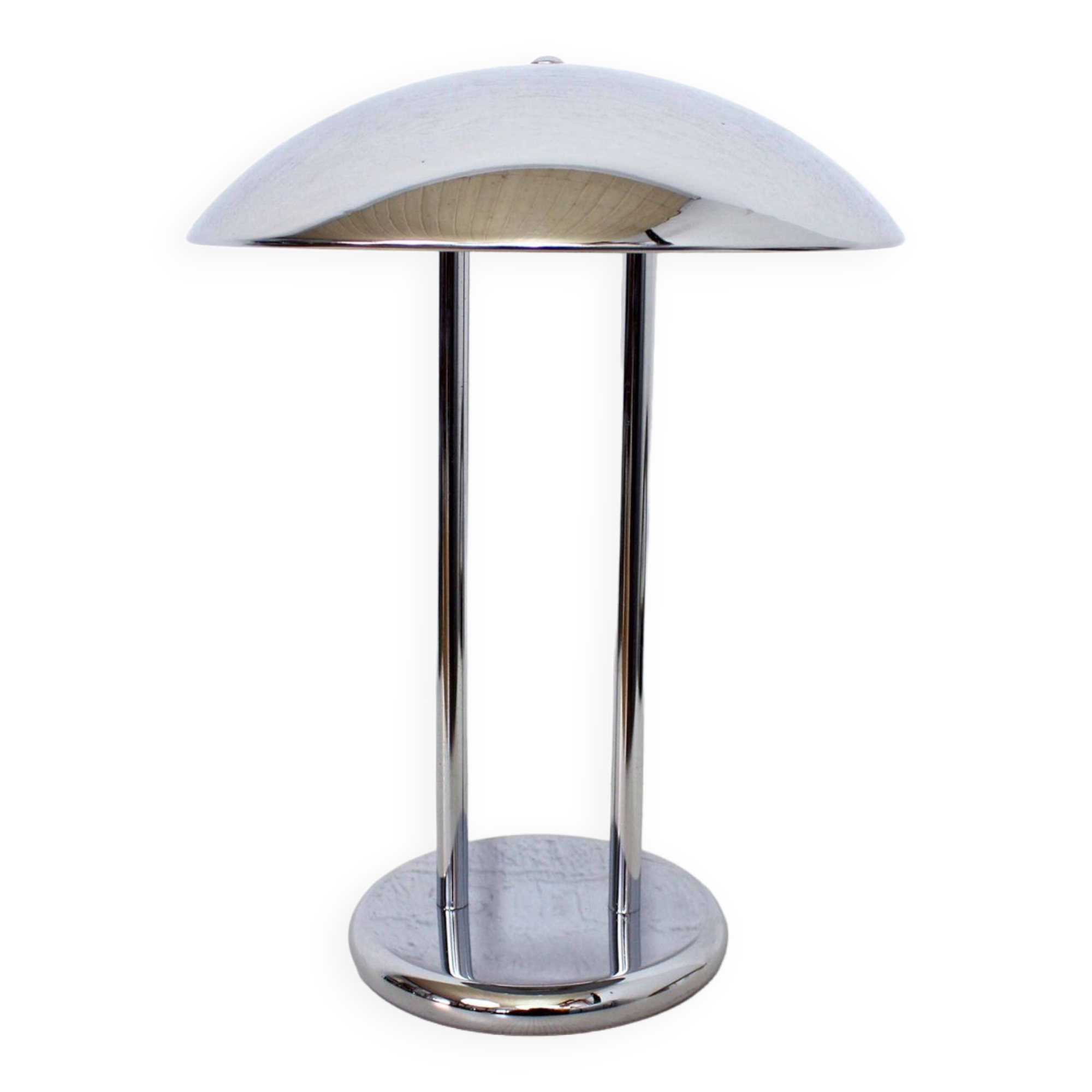 Lampe champignon en métal chromé 1980