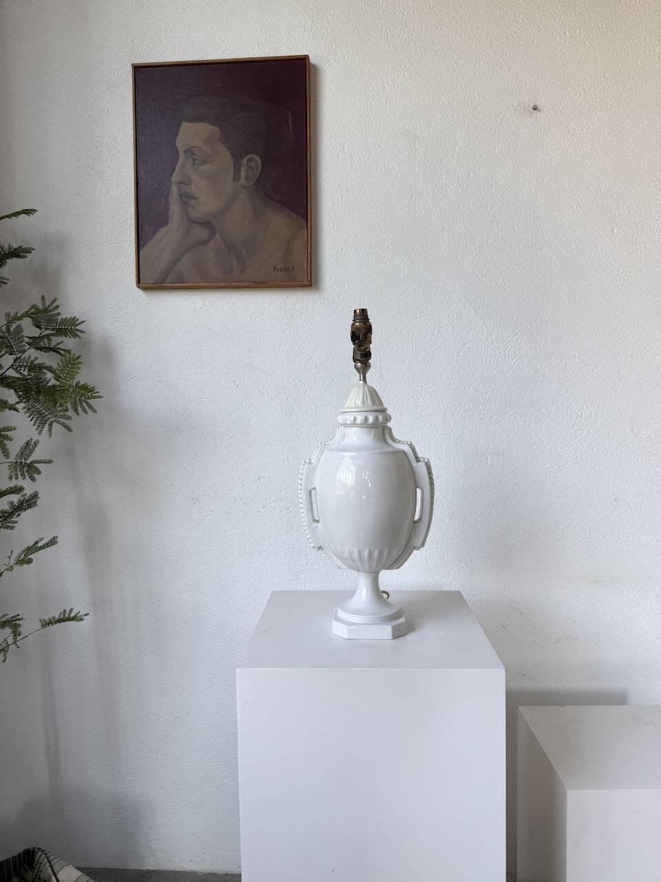 1940s ceramic lamp base