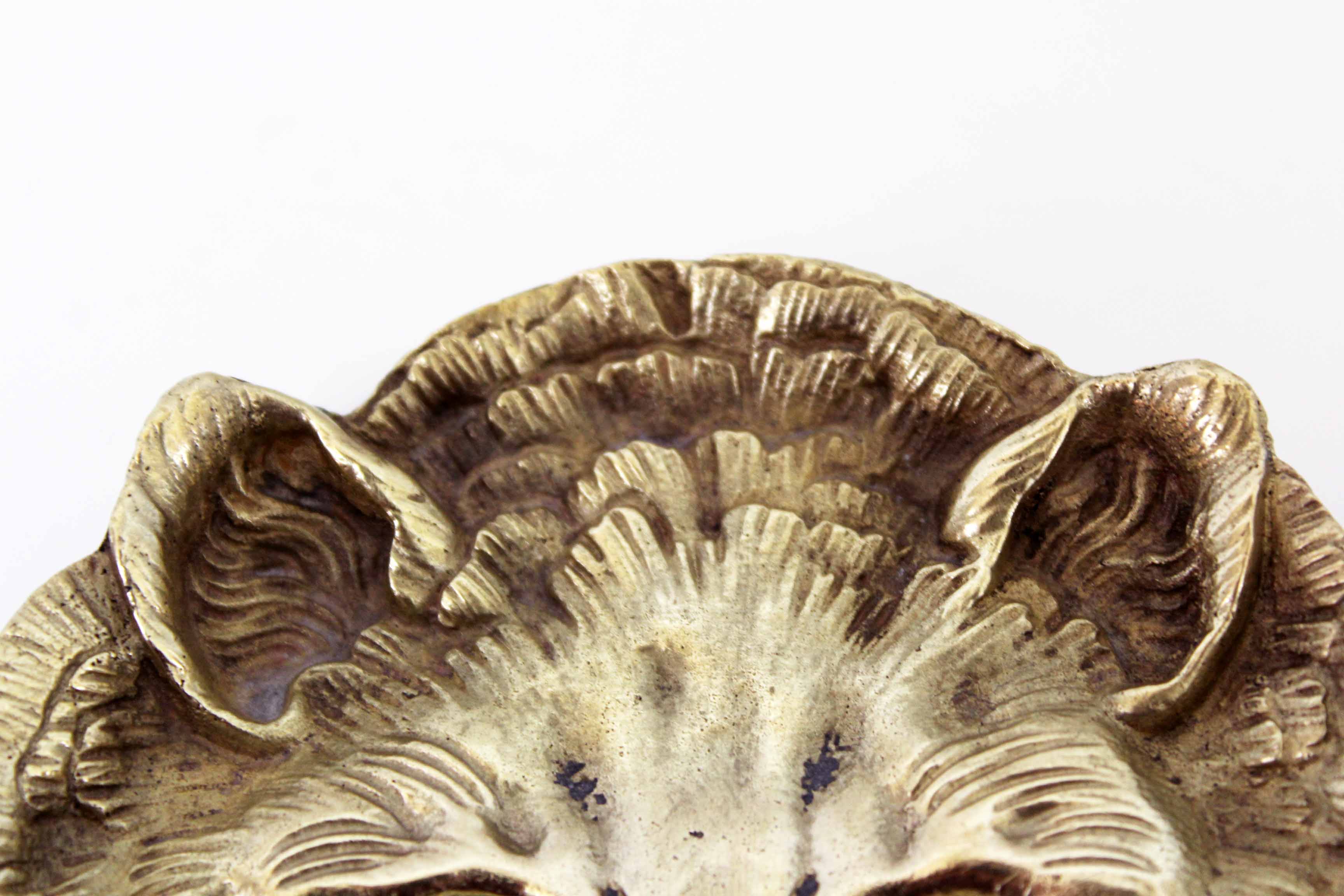 Trinket bowl "chat" in bronze