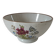 Large light grey speckled earthenware bowl with floral decoration – 1960s–1970s