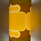 Lampe à poser abat-jour tissu vintage motif Sirius