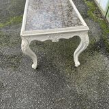 Regency style coffee table with marble top