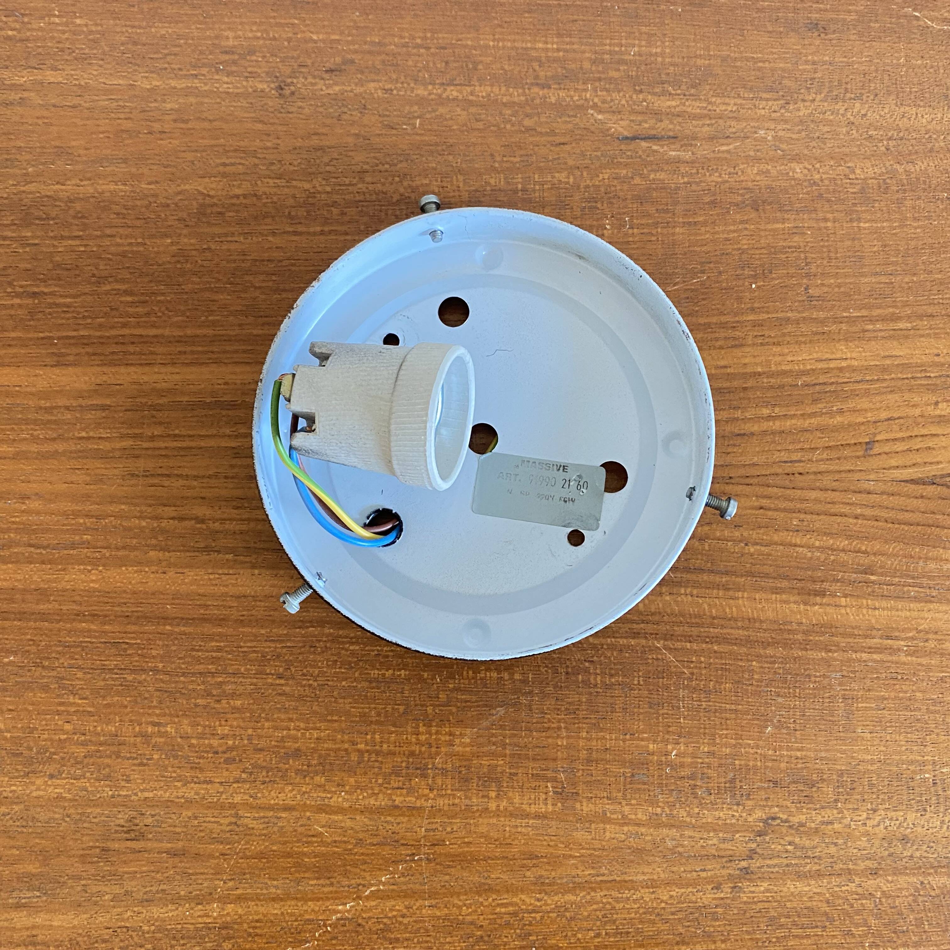 Small minimalist glass wall light ceiling lamp 1970 1980