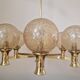 Mid-Century Brass Sputnik Chandelier, Germany, 1970s