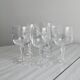 Set of 6 chiseled crystal digestive glasses