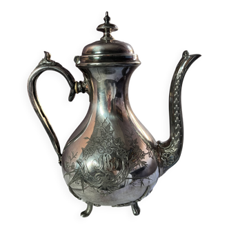 Shaw & Fisher - Sheffield (silver plated) English teapot, 19th century
