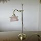 Art Nouveau jeweler's lamp in bronze and glass paste tulip