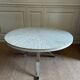 White ceramic mosaic table, Germany, 1970s, in the style of Heinz Lilienthal / Berthold Müller
