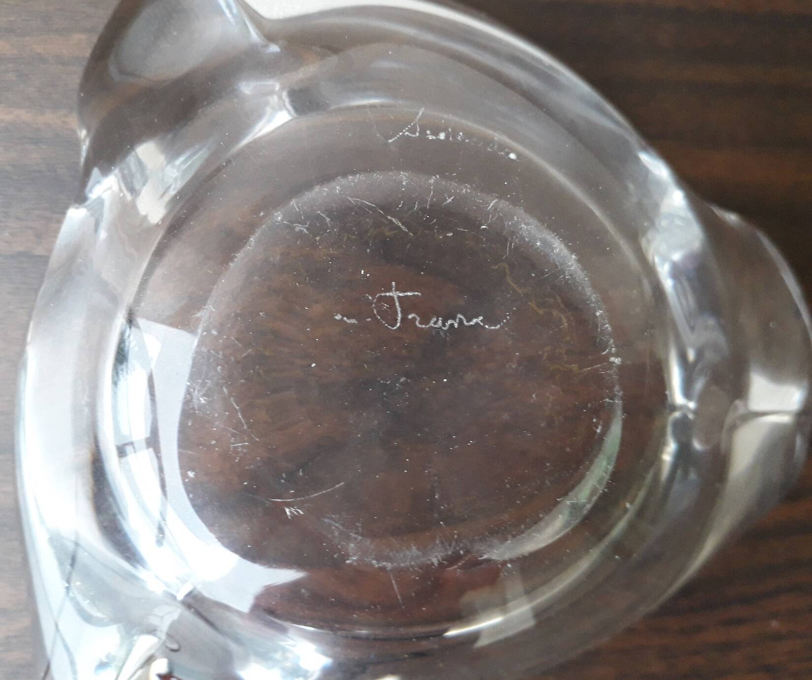 Schneider crystal ashtray