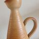 Conical soliflore vase in beige / vintage ceramic 60s-70s