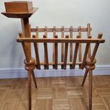 Magazine door and empty wooden pocket, vintage