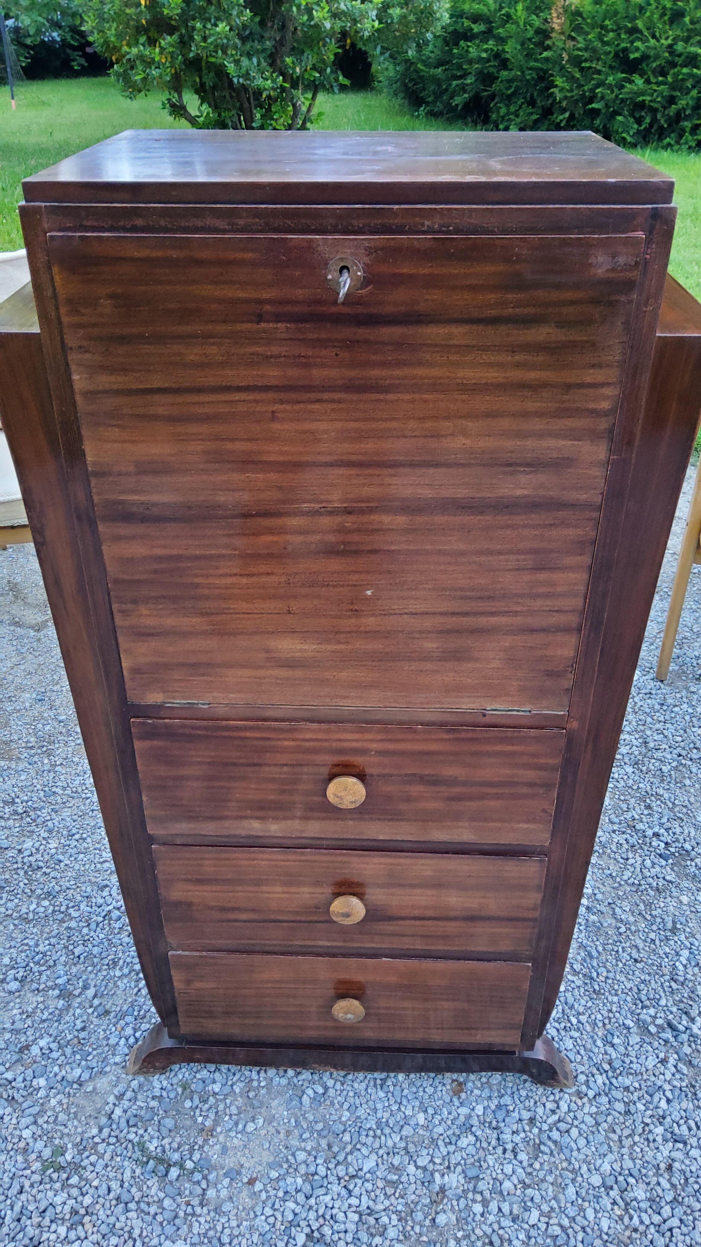 Art Deco secretary in mahogany 1930