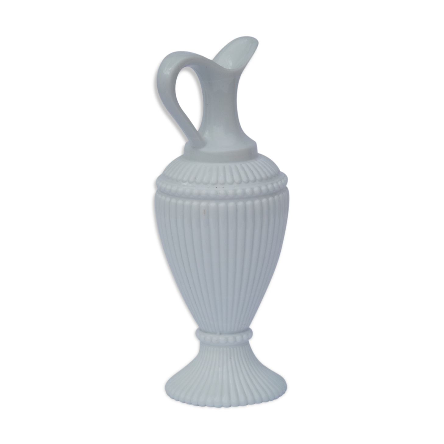 Pitcher vintage glass white opalin way porcelain