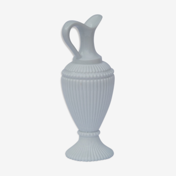 Pitcher vintage glass white opalin way porcelain