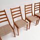 Set of Danish spindle chairs by JK Mobler, 1970s