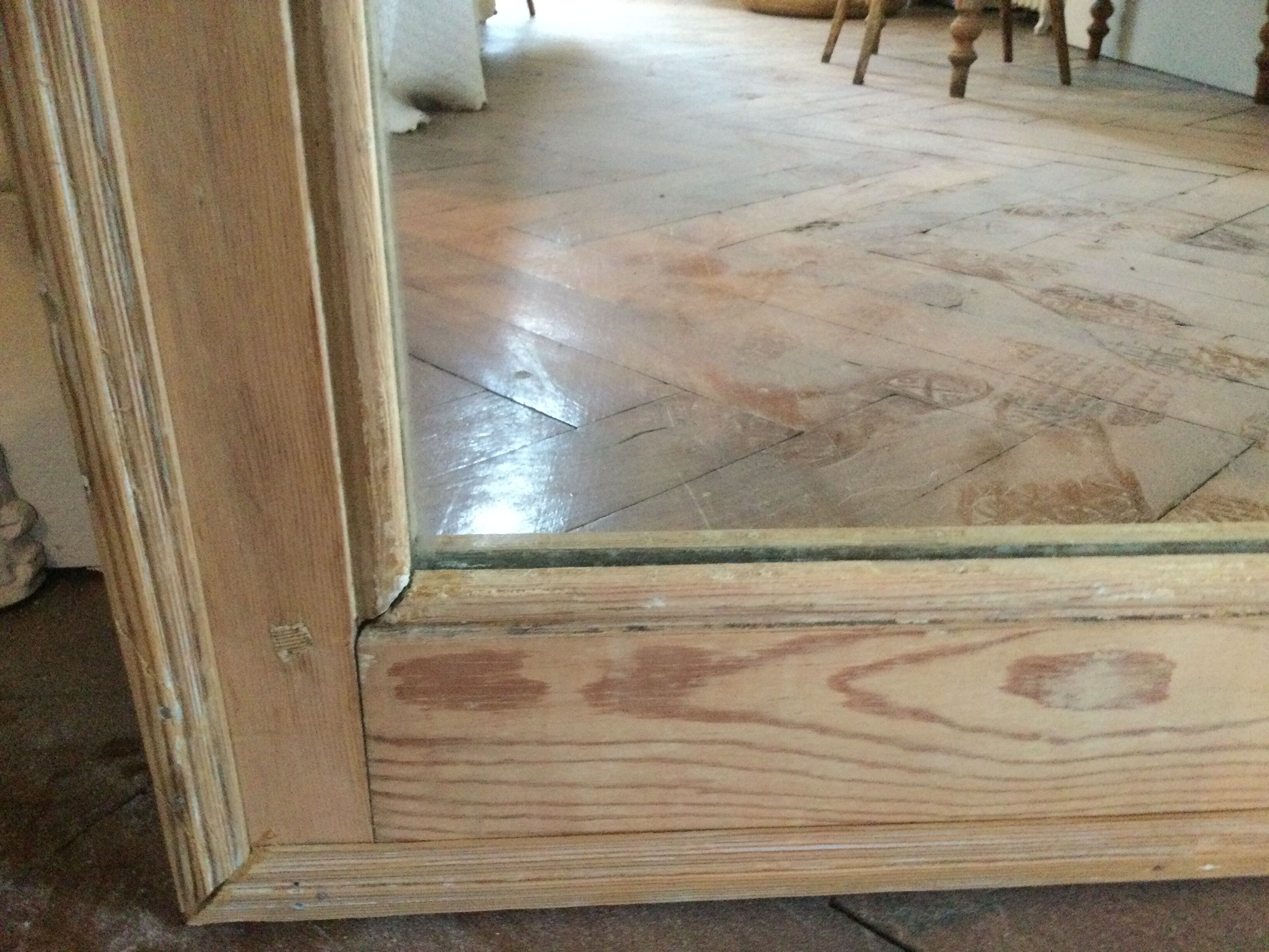 Antique mirror stripped 220x67cm