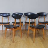 Series of 6 chairs Stella 60s model Ingrid