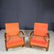 Pair of H-70 lounge chairs by Jindřich Halabala for UP Závody Brno, Czechoslovakia, 1930s, 88 × 65 × 85 cm