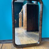 Art Deco mirror in rounded wood
