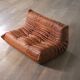 Canapé deux places Togo original Ligne Roset en cuir par Michel Ducaroy années 80