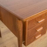 Bureau en teck autoportant de style moderne du milieu du XXe siècle, Danemark, années 1960