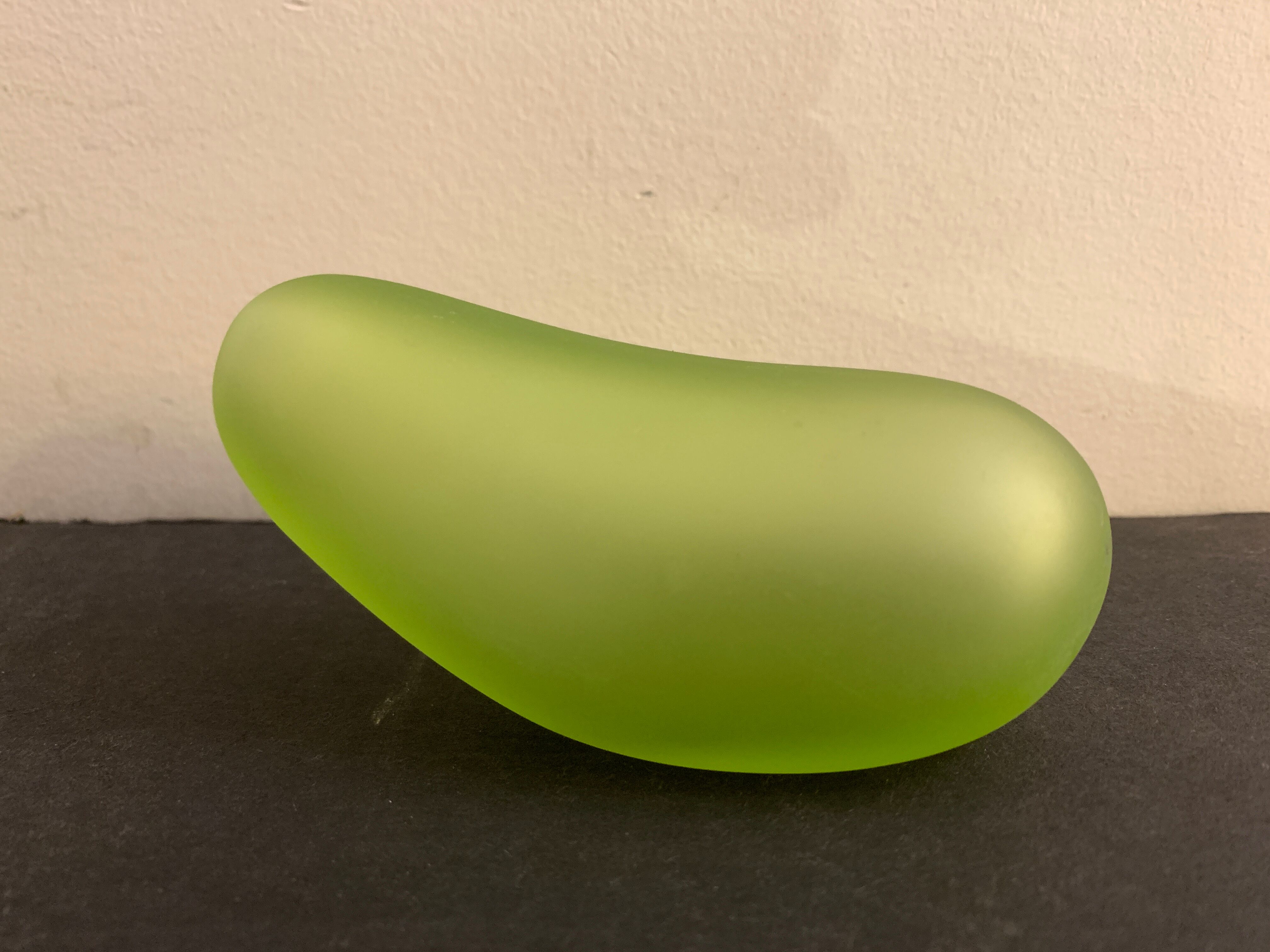 Green vase design Daum by Philippe Starck, strangeness model, 1988