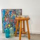 Pine tripod stool